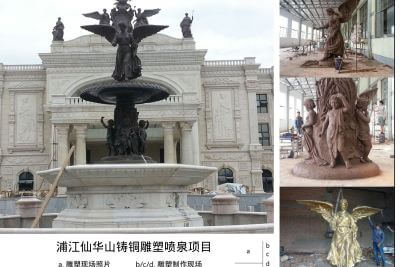 浦江仙華檀宮名人度假酒店鑄銅雕塑?chē)娙ㄖ祈?xiàng)目中的生產(chǎn)流程